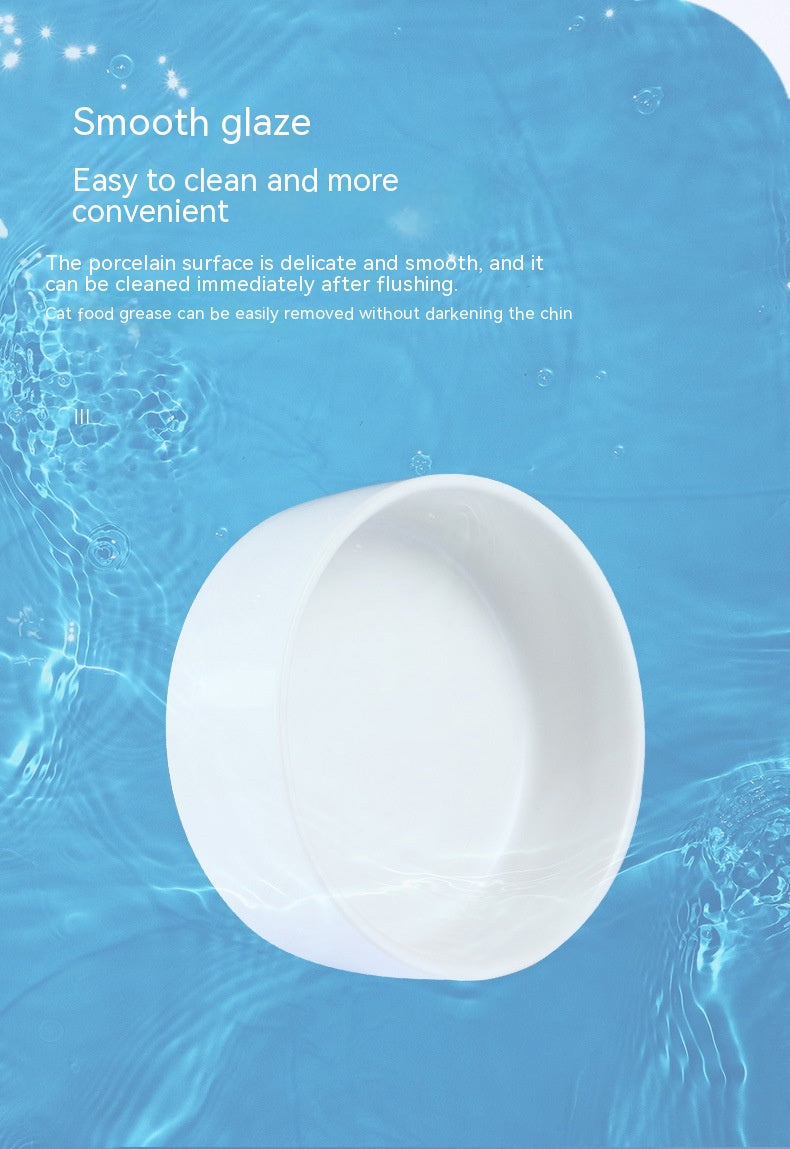 Simple Style Ceramic Pet Bowl