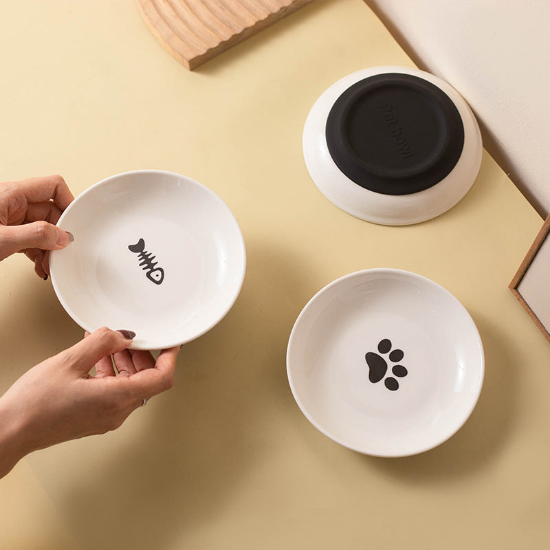 Non-Slip Silicone Ceramic Cat Plate