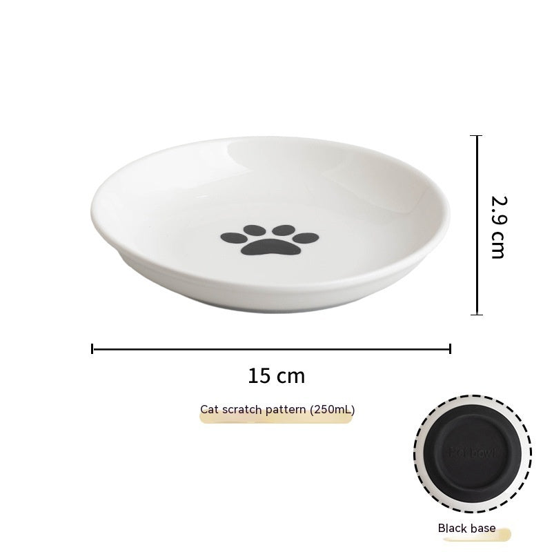 Non-Slip Silicone Ceramic Cat Plate