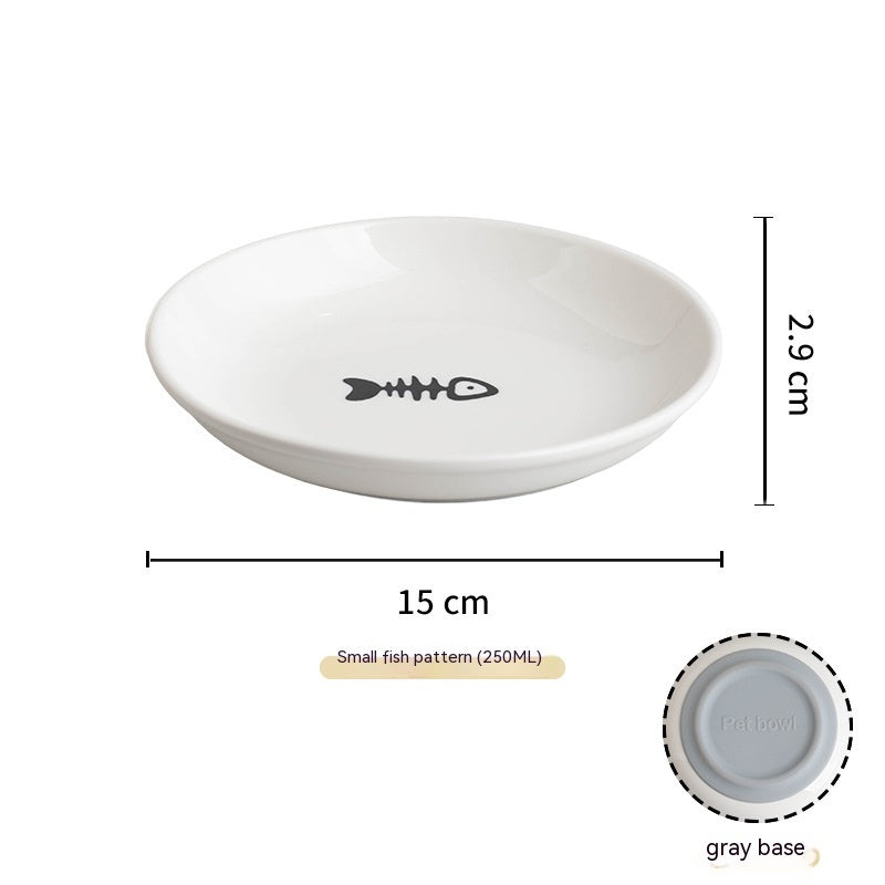 Non-Slip Silicone Ceramic Cat Plate