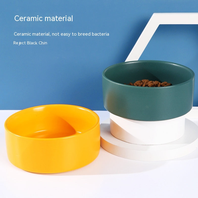 Simple Style Ceramic Pet Bowl