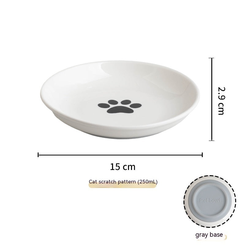 Non-Slip Silicone Ceramic Cat Plate