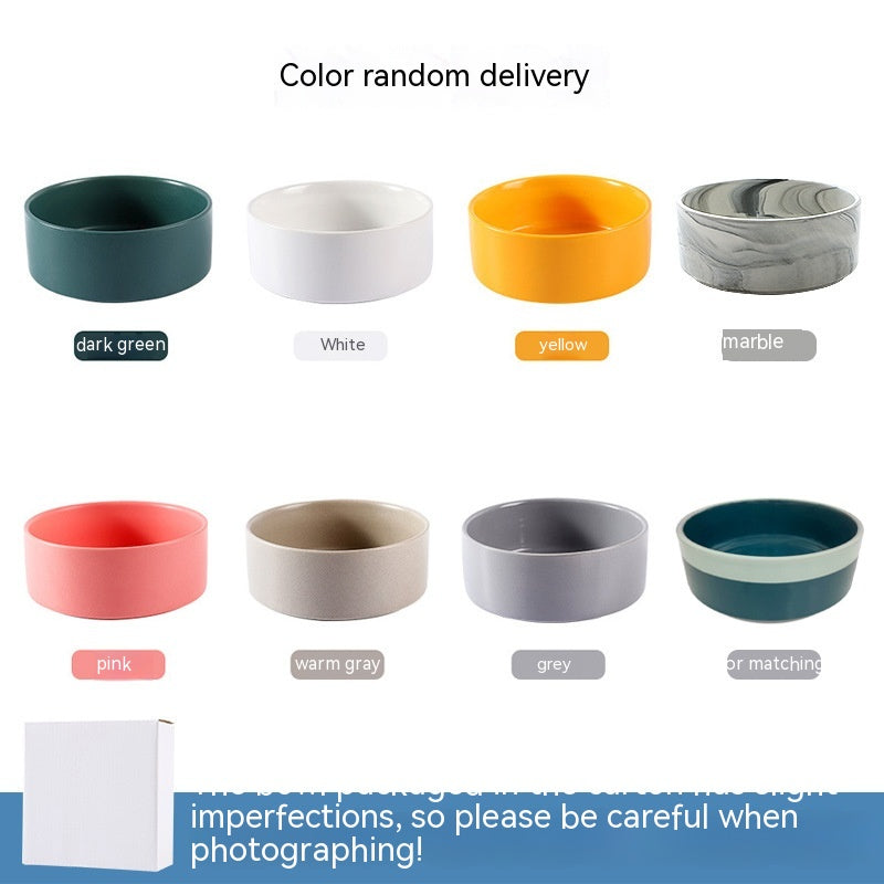 Simple Style Ceramic Pet Bowl